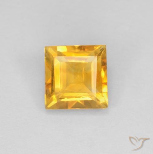 1.11ct Natural Dorado claro Citrino, Cuadrado, VS