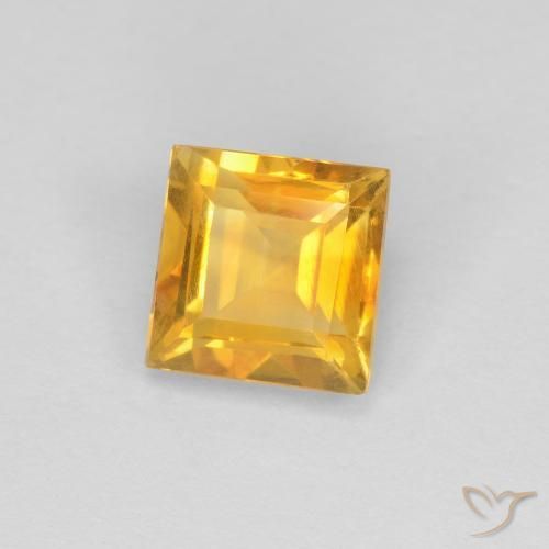Citrino Dorado claro natural de 1.11 ct, Cuadrado, VS