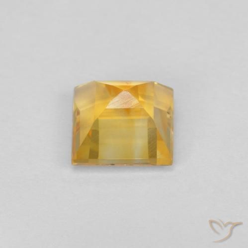 Citrino Dorado claro natural de 1.11 ct, Cuadrado, VS