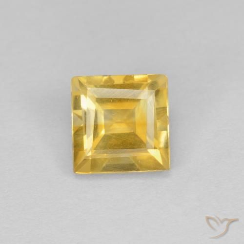 0.97ct Natural Dorado claro Citrino, Cuadrado, VS