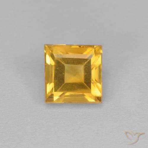 1.21ct Natural Dorado Citrino, Cuadrado, VVS-VS