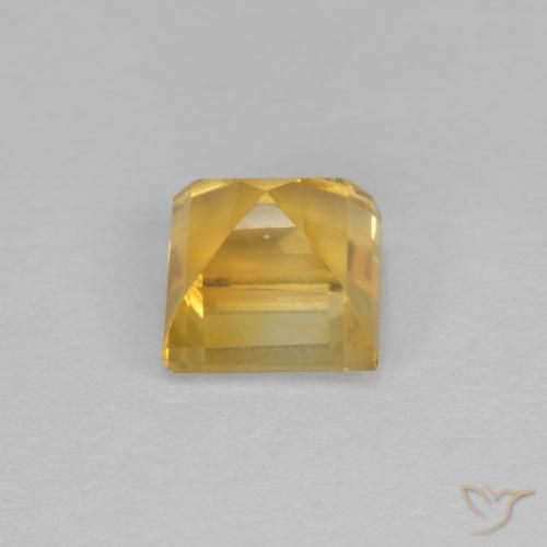 Citrino Dorado natural de 1.21 ct, Cuadrado, VVS-VS