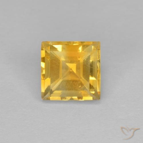 1.28ct Natural Dorado Citrino, Cuadrado, VVS-VS