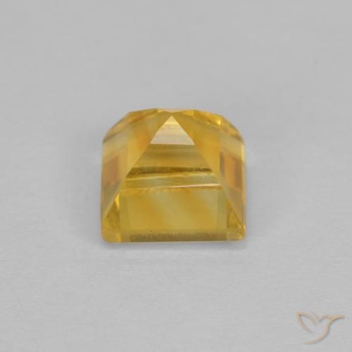 Citrino Dorado medio natural de 1.33 ct, Cuadrado, VS