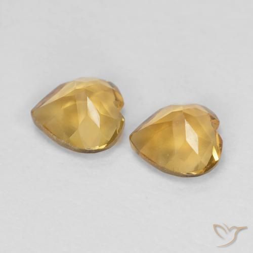 Gemas de Citrino Naranja dorado intenso natural de 0.80 ct, Corazón, VS