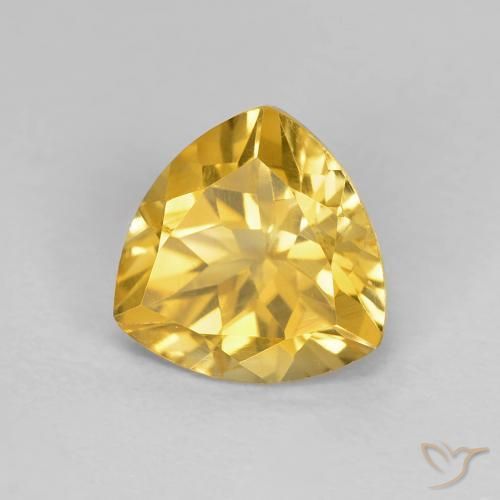 Citrino Dorado natural de 1.63 ct, Trillón, VVS