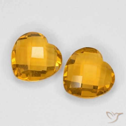 3.00ctw Natural Dorado naranja Citrino, Corazón, VVS