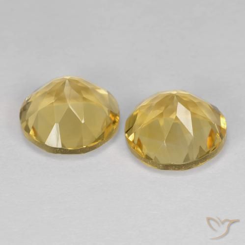 Gemas de Citrino Dorado natural de 3.79 ct, Redondo, VVS