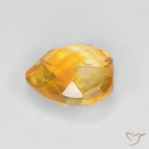 Citrino Dorado naranja intenso natural de 1.73 ct, Corazón, VVS