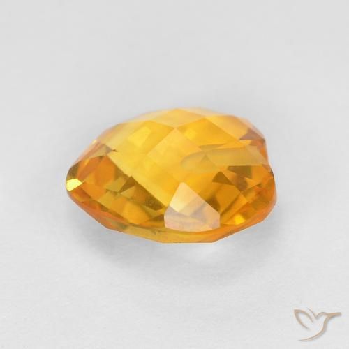 Citrino Dorado medio natural de 1.57 ct, Corazón, VVS