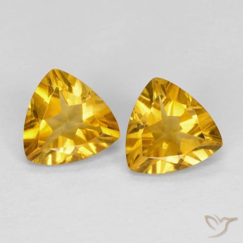 Gemas de Citrino Dorado natural de 1.31 ct, Trillón, VVS