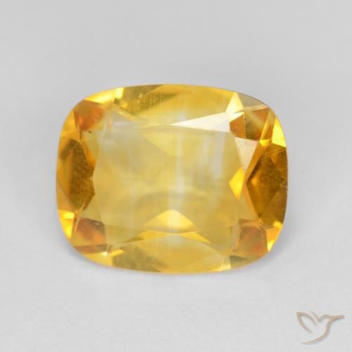2.98ct Natural Dorado Citrino, Forma Cojín, VVS-VS