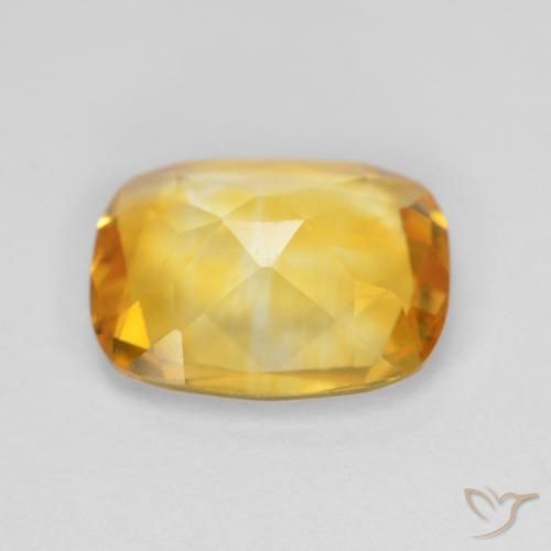 Citrino Dorado natural de 2.98 ct, Forma Cojín, VVS-VS