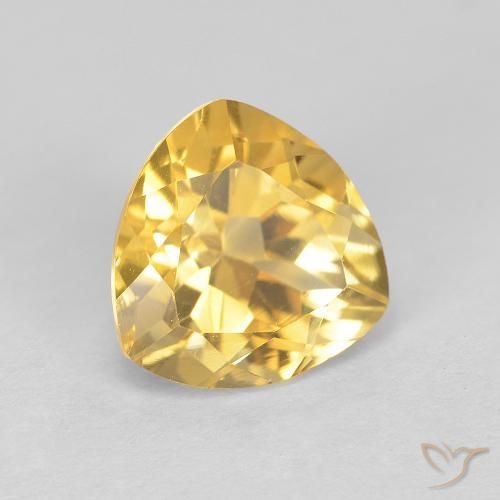 Citrino Dorado medio natural de 1.98 ct, Trillón, VVS