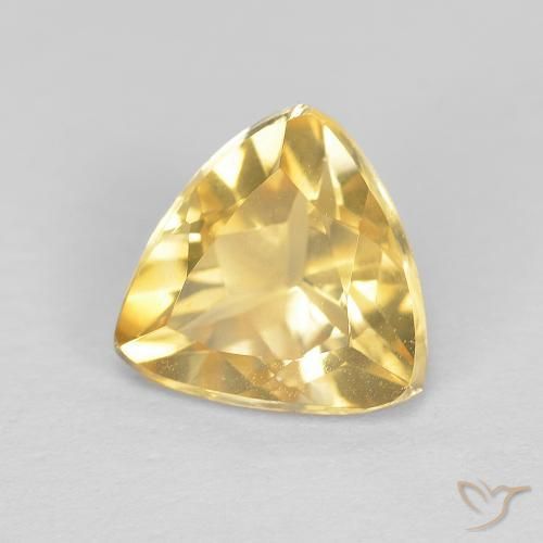 Citrino Dorado medio natural de 1.75 ct, Trillón, VVS