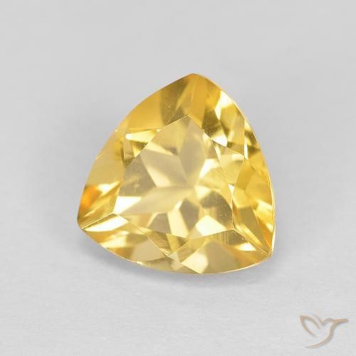 Citrino Dorado medio natural de 1.72 ct, Trillón, VVS