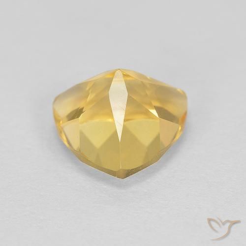 Citrino Dorado medio natural de 1.72 ct, Trillón, VVS