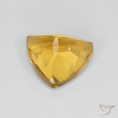 Citrino Dorado medio natural de 1.67 ct, Trillón, VVS