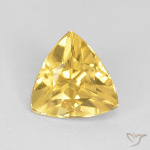 Citrino Dorado medio natural de 2.08 ct, Trillón, Transparente