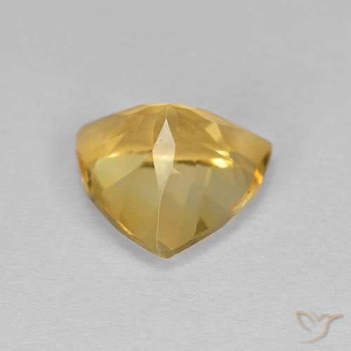 Citrino Dorado medio natural de 1.64 ct, Trillón, VVS