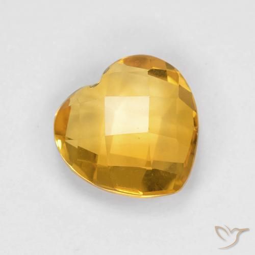 Citrino Dorado oscuro natural de 1.81 ct, Corazón, VVS