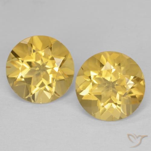3.34ctw Natural Dorado claro Citrino, Redondo, VVS