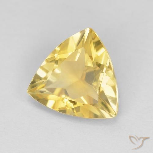 Citrino Dorado claro natural de 1.54 ct, Trillón, VVS