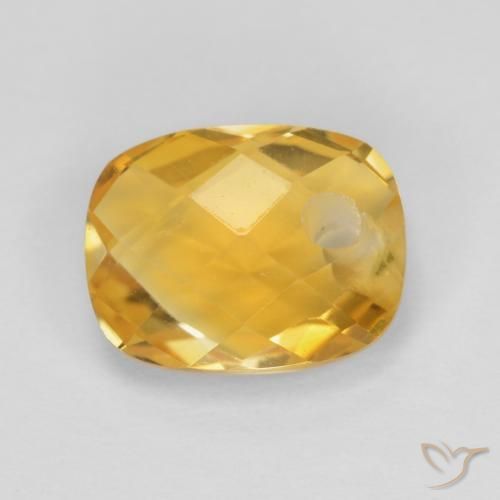 1.85ct Natural Dorado medio Citrino, Forma Cojín, VVS-VS