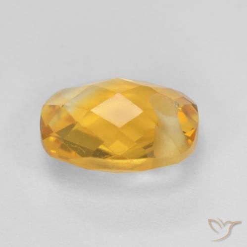 Citrino Dorado medio natural de 1.85 ct, Forma Cojín, VVS-VS