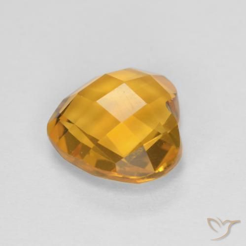 Citrino Dorado oscuro natural de 1.57 ct, Corazón, VVS-VS