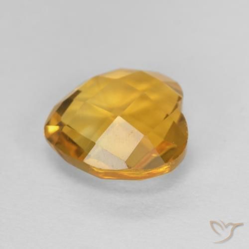 Citrino Dorado oscuro natural de 1.73 ct, Corazón, VVS