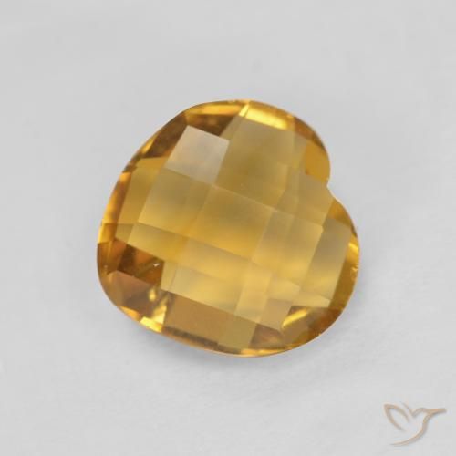 1.65ct Natural Dorado oscuro Citrino, Corazón, VVS
