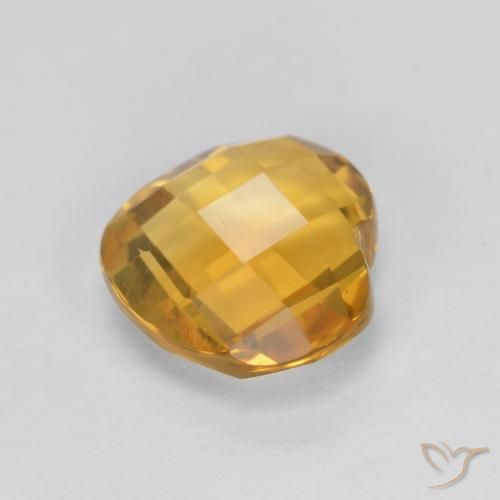 Citrino Dorado oscuro natural de 1.65 ct, Corazón, VVS