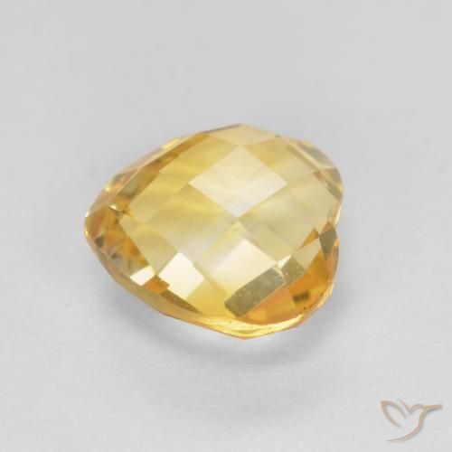 Citrino Dorado natural de 0.82 ct, Corazón, VVS