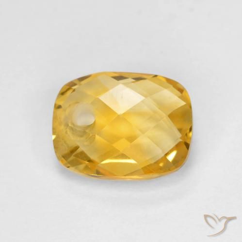 1.97ct Natural Dorado oscuro Citrino, Forma Cojín, VVS-VS
