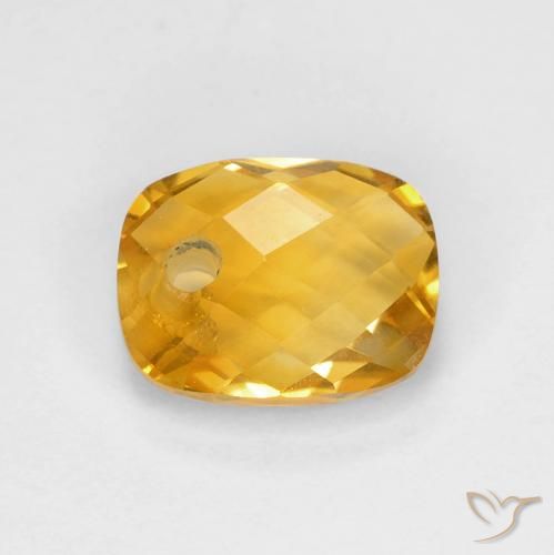 1.98ct Natural Naranja dorado intenso Citrino, Forma Cojín, VS