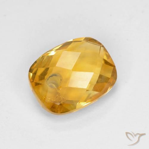 Citrino Naranja dorado intenso natural de 1.98 ct, Forma Cojín, VS
