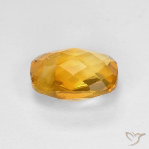 Citrino Naranja dorado intenso natural de 1.98 ct, Forma Cojín, VS