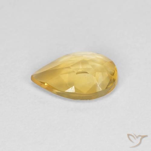 Citrino Dorado intenso natural de 0.73 ct, En forma de pera, VVS-VS
