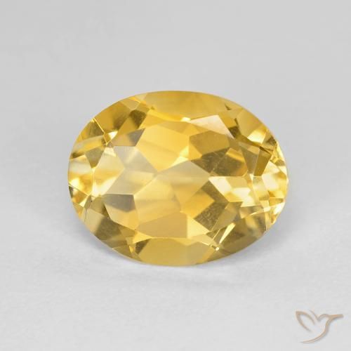Citrino Dorado natural de 3.09 ct, Ovalada, VVS
