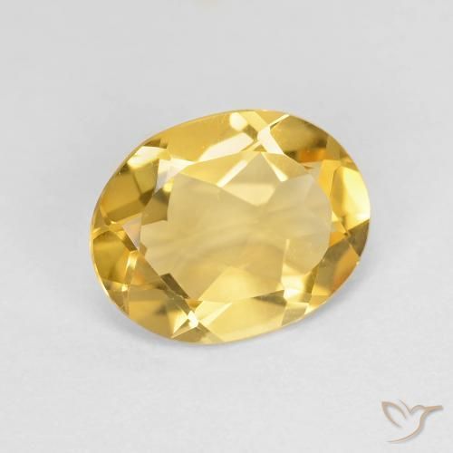 Citrino Dorado natural de 2.55 ct, Ovalada, VVS-VS