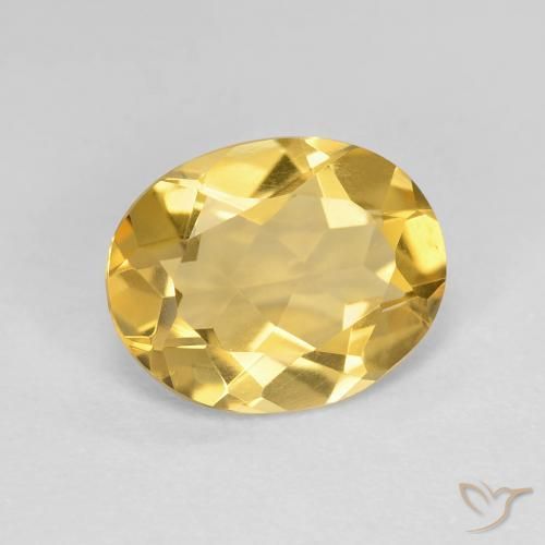 Citrino Amarillo dorado natural de 2.70 ct, Ovalada, VVS-VS