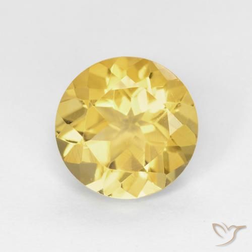 1.95ct Natural Amarillo miel Citrino, Redondo, VVS