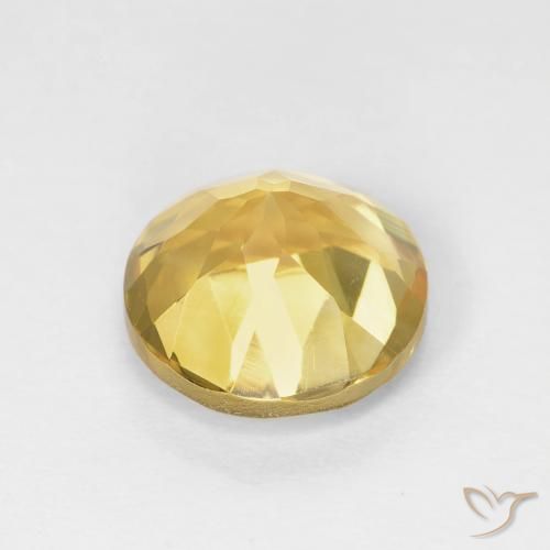 Citrino Amarillo miel natural de 1.95 ct, Redondo, VVS
