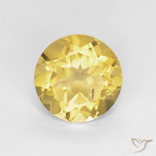1.86ct Natural Amarillo púrpura Citrino, Redondo, VVS