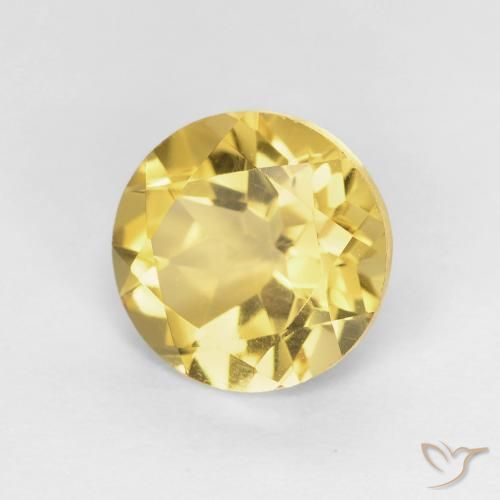 Citrino Amarillo púrpura natural de 1.86 ct, Redondo, VVS