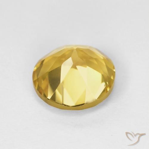Citrino Amarillo púrpura natural de 1.86 ct, Redondo, VVS