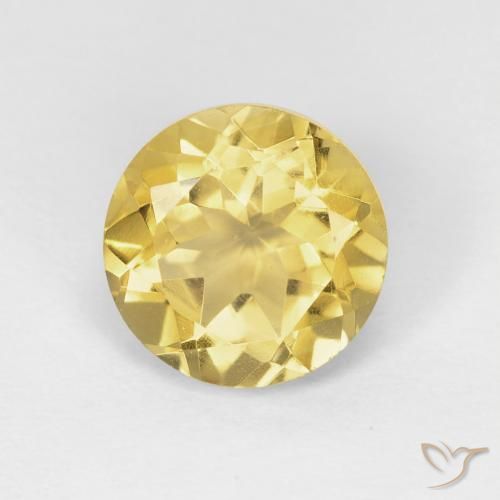 1.91ct Natural Amarillo miel Citrino, Redondo, VVS