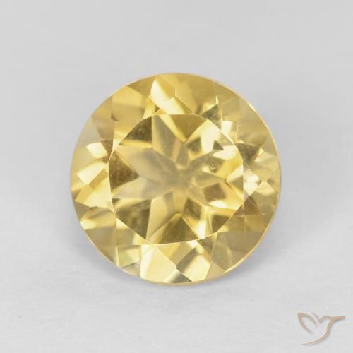 1.86ct Natural Dorado medio Citrino, Redondo, VVS