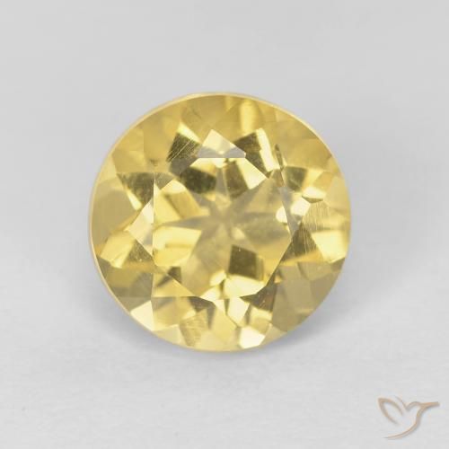 1.84ct Natural Dorado medio Citrino, Redondo, VVS